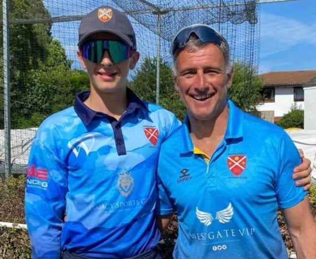 Dad and son 'make history' as 1st XI team-mates  